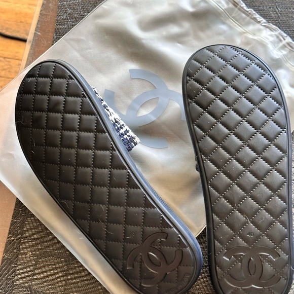 Chanel Tweed slides with rubber massage soles in size 40 Authentic - Picture 5 of 15